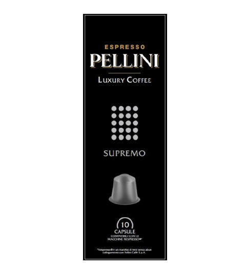 P025093 PELLINI LUXURY COFFEE SUPREMO 100 % Arabica Nespresso kompatibilis kávékapszula