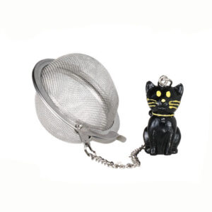 Fekete macskás teatojás, teaszűrő