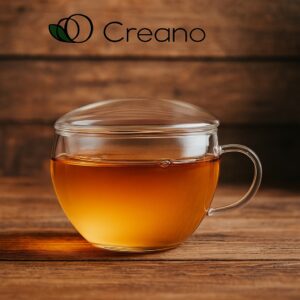 Üveg teáscsésze fedővel