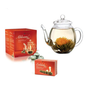 Virágzó tea szett - fehér tea ajándékcsomag