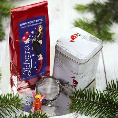 Mikulás csomag felnőtteknek - karácsonyi tea, télapó teadoboz, angyalkás teatojás