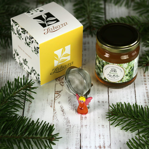 Karácsonyi tea válogatás, bodza méz és teatojás gasztroajándék csomag