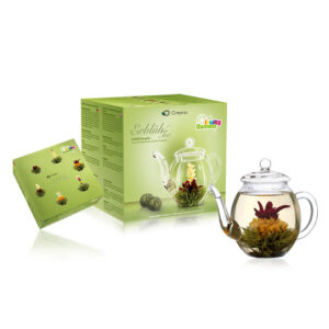 Virágzó tea szett - zöld tea ajándékcsomag